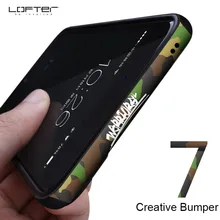Камуфляжный алюминиевый бампер для Apple iPhone 7 чехол с металлической рамкой для iPhone 7 Plus с силиконовым противоударным мультипликационным покрытием