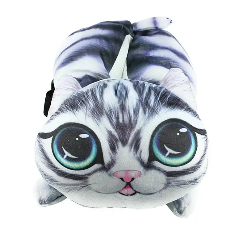 Big Eyes Cat Портативный 3D мультфильм домашних животных форма плюшевый автомобиль коробка для салфеток держатель авто Интерьер козырек от солнца подлокотник подголовник бумажная коробка подушка - Название цвета: Big Eyes Cat