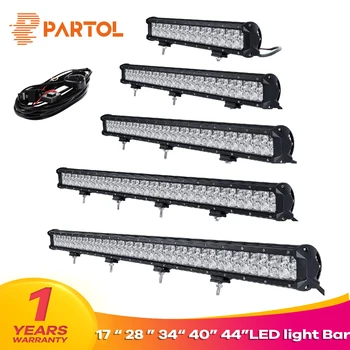 

Partol 17" 28" 34" 40" 44" 180W 300W 360W 420W 480W Straight LED Light Bar Cross DRL Car Offroad Work Light Camper 4x4 4DWATV