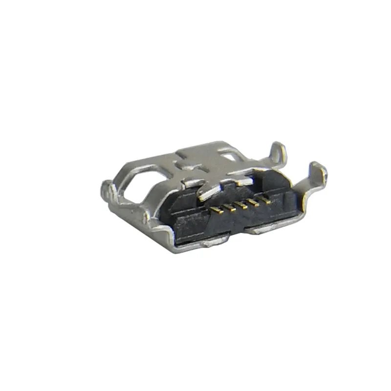 50 шт./лот 4 футовый 5 контактный разъем DIP Плоский порт Micro USB штепсельная вилка Sockect