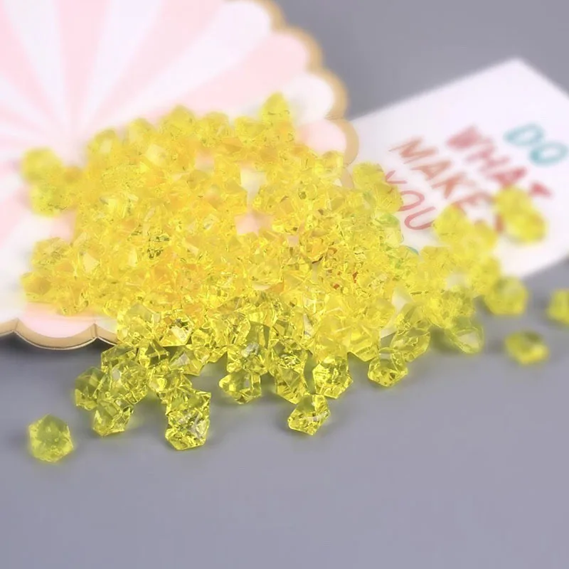 3D пластиковый лед фотография Аквариум Украшение голый камень акриловый кристалл драгоценный камень неровный акриловый кристаллический камень - Цвет: light yellow