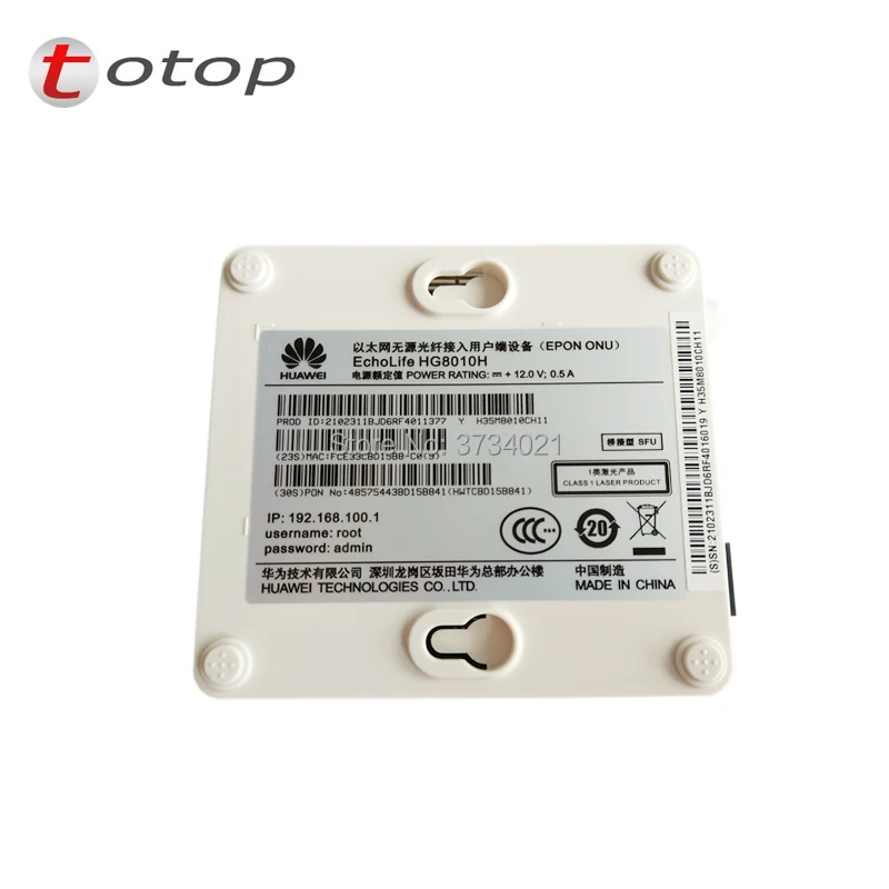 HUAWEI HG8010H EPON 1GE ONU ONT With1 port EPON apply to FTTH mode ,Class C+, Termina Epon 666