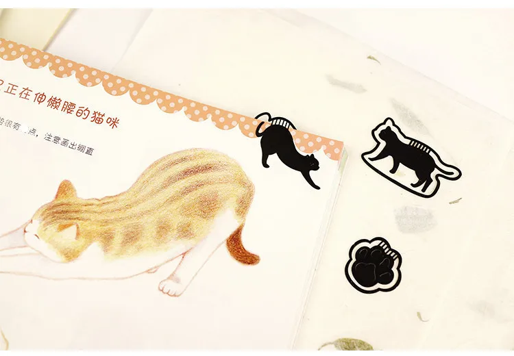 1 шт. милые металлические закладки с котом Kawaii черные маркеры для книг креативные скрепки для книг подарок для девочек корейские канцелярские принадлежности