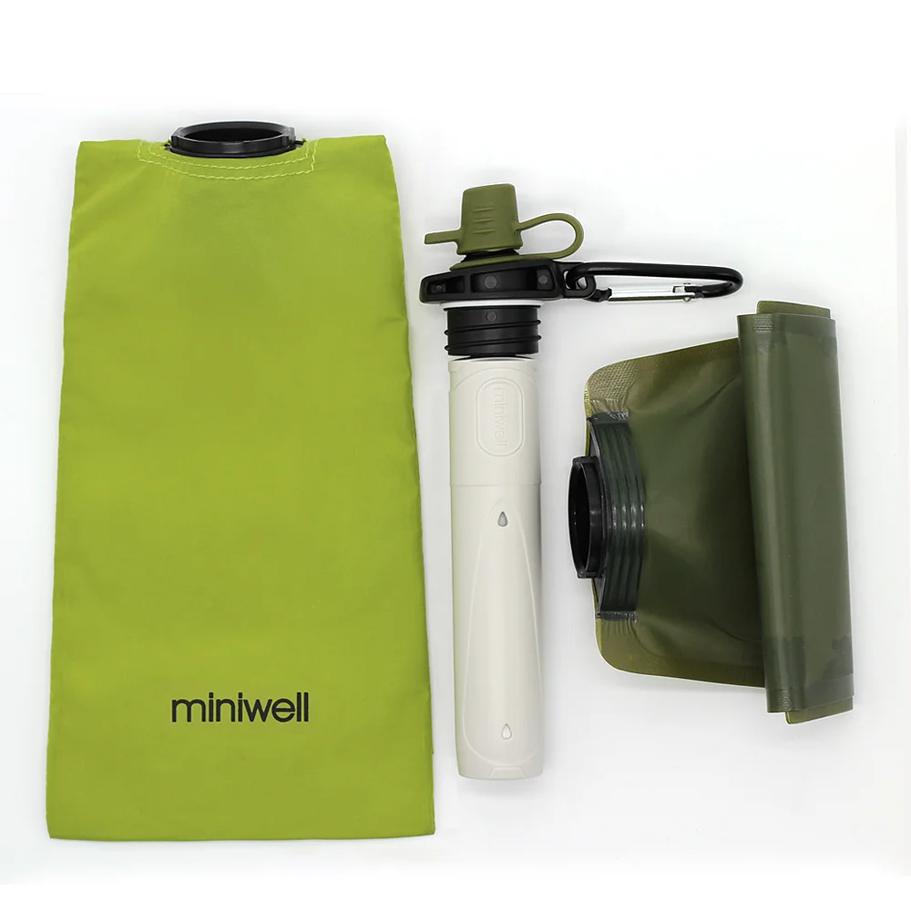 Miniwell портативный фильтр для воды со складной бутылкой с 2 ступенчатой