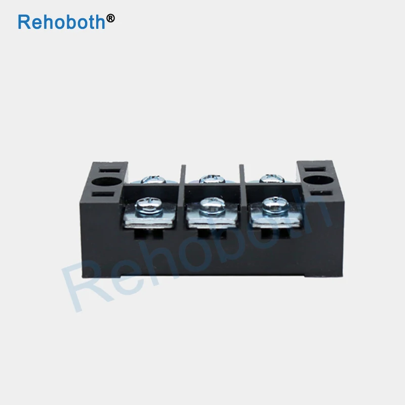 

600V 15A 3 Positions Dual Row Barrier Screw Terminal Block Wire Connector