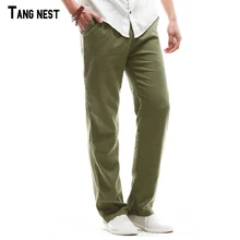 Tangnest männer leinenhose 2017 neue ankunft männer feste beiläufige dünne leinen hose männlichen lose atmungs kühlen hosen mkx1055