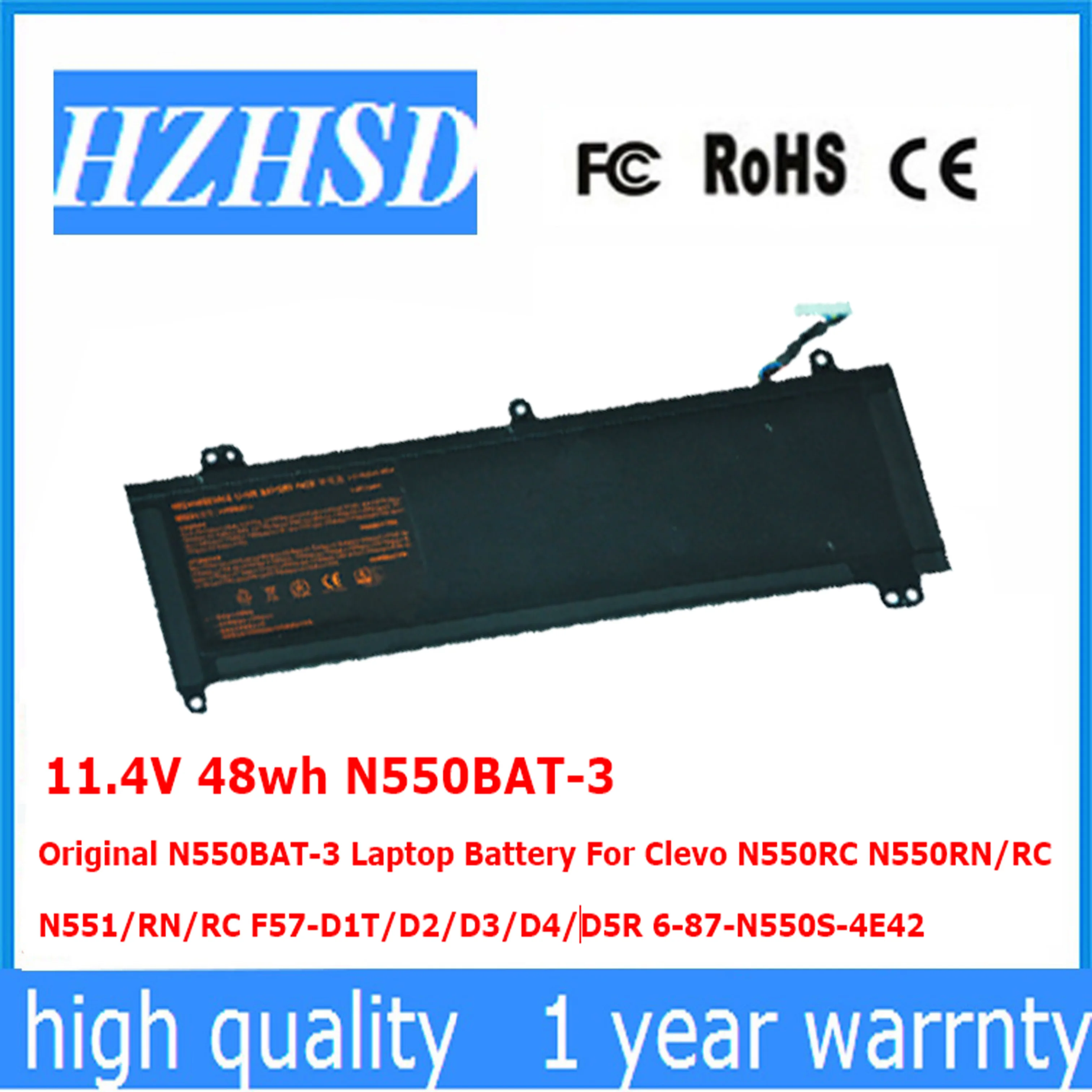 11 4 V 48wh N550BAT-3 оригинальный Аккумулятор для ноутбука Clevo N550RC N550RN/RC N551/RN/RC F57-D1/D2/D3/D4/D5R