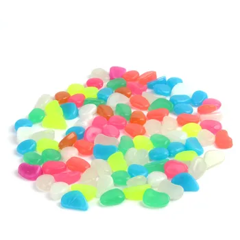 

10Pcs Luminous Light-emitting Artificial Pebble Stone Beautiful and Safe Fish Tank Aquarium Function Nice