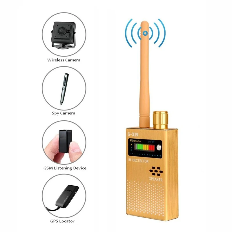 

Professional Wireless RF Signal Detector Anti-Spy Bug GPS Mini Camera Detector Wireless Signal Scanner Device Finder
