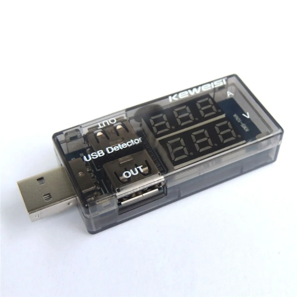 Высокое качество красный + синий двойной USB ток напряжение зарядный детектор