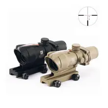 ACOG 4X32 волоконный лазерный прицел с красной точкой Acog прицелы с подсветкой сетка Outdooor Охотничья винтовка прицел