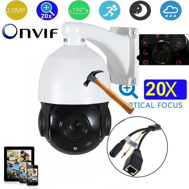 

4.5 inch full HD 2MP Medium Speed dome Camera 20X zoom 1080P 80m IR outdoor waterproof security camera