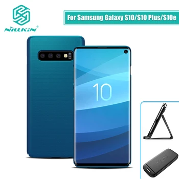 

NILLKIN For Samsung Galaxy S10e Lite / S10 / S10 Plus Case Cover Frosted PC Matte hard back cover Gift Phone Holder 5.8/6.11/6.4