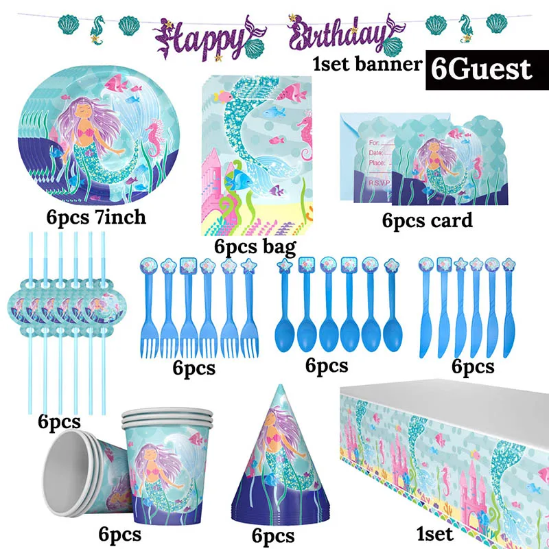 8guest kit 5 шт./компл. ко дню рождения Блестящий Топпер для торта с рисунком «маленькая русалочка» вечерние Для капкейка-Пол показывает торт выбирает Baby Shower вечерние поставки - Цвет: 8guest kit