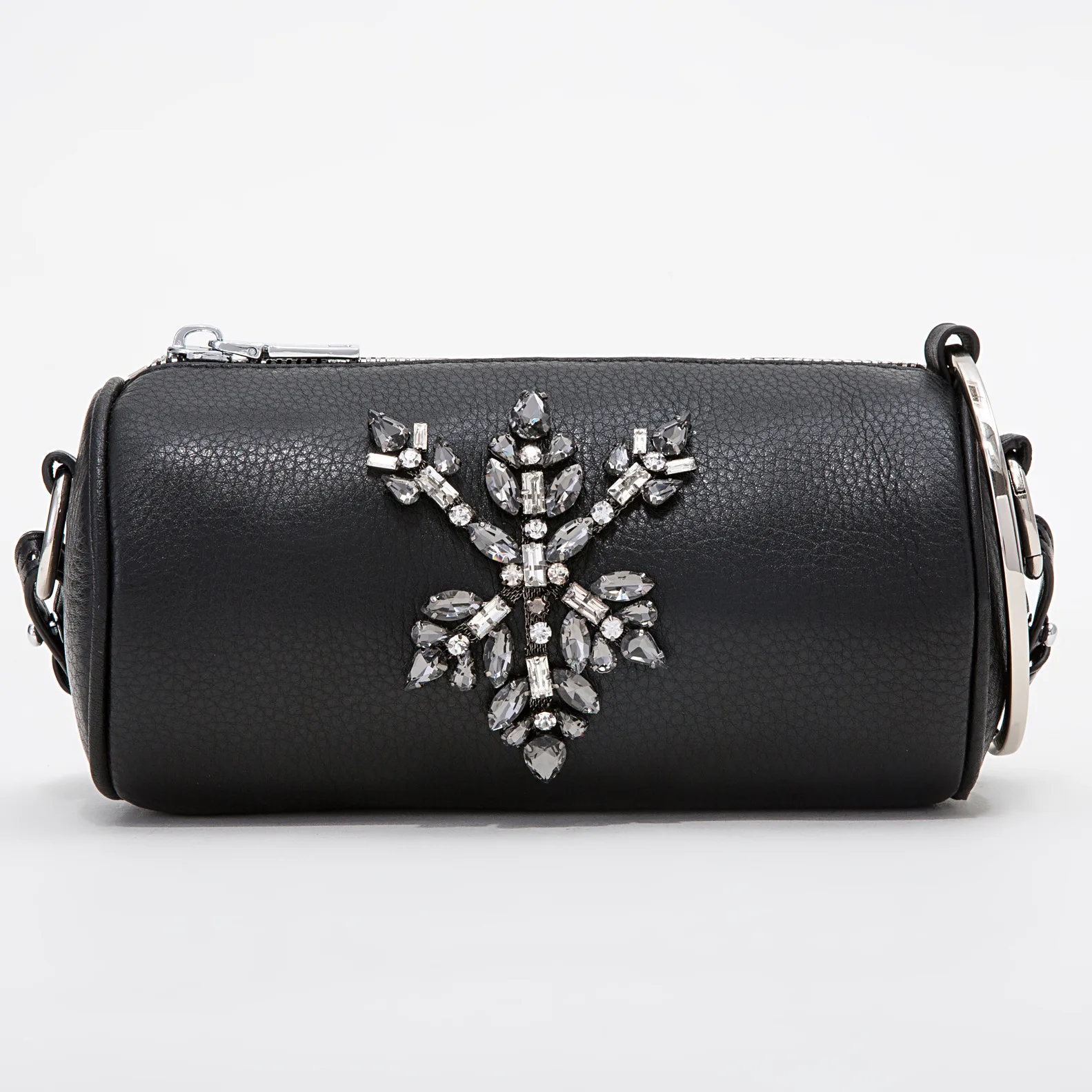 

Women's new first layer of leather fashion Korean wave female bag cylinder shoulder bag big screen mobile phone bag