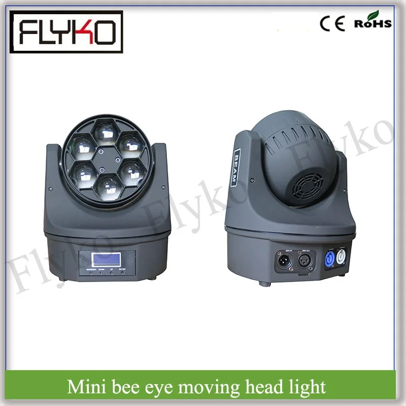 2 шт. led Луч движущаяся головка 6 глаз мини пчела 6х10вт RGBW 4в1 оформление сцены для