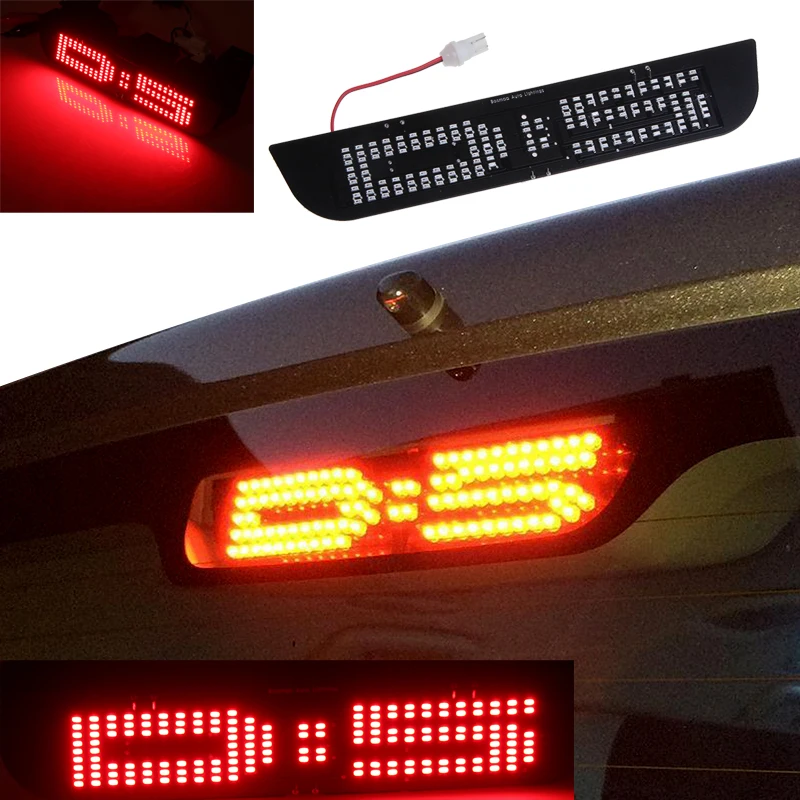 

BOSMAA LED Additional Brake Stop Light Panel Replace For Mitsubishi Delica D5 Japanese Car T10 W5W Bulb Red DIY Brake Lamp