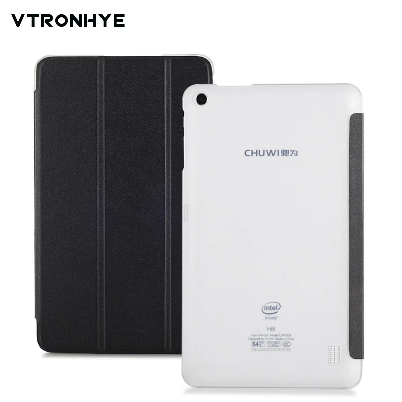 

Ultra Slim Standing PU Leather Case Cover for Chuwi VI8 Plus 8.0 Transparent Back Smart Case for Chuwi Tablet HI8/HI8 Pro 8.0