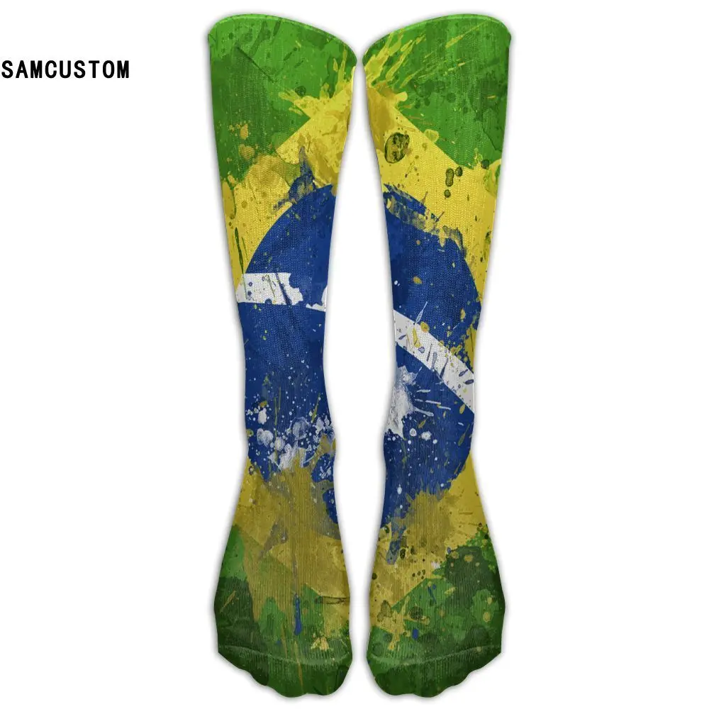 

SAMCUSTOM Fashion Knee Socks Women Cotton High The Knee Stockings For Ladies Girls Warm American Flag 3D Printing Long Stocking