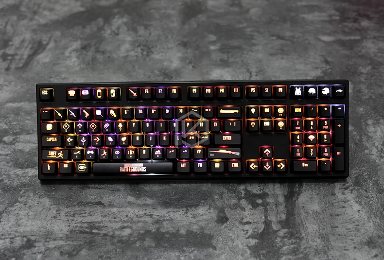 Oem профиль abs подсветка 87 104 108 ansi набор keycap pubg battlegrounds клавиатура короткие клавиши