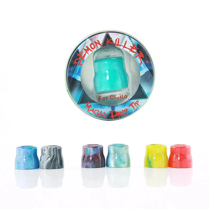 

100% Original Demon Killer Epoxy Resin cleito Drip Tip Compatible for aspire cleito tank RDA Atomizers Electronic Cigarette