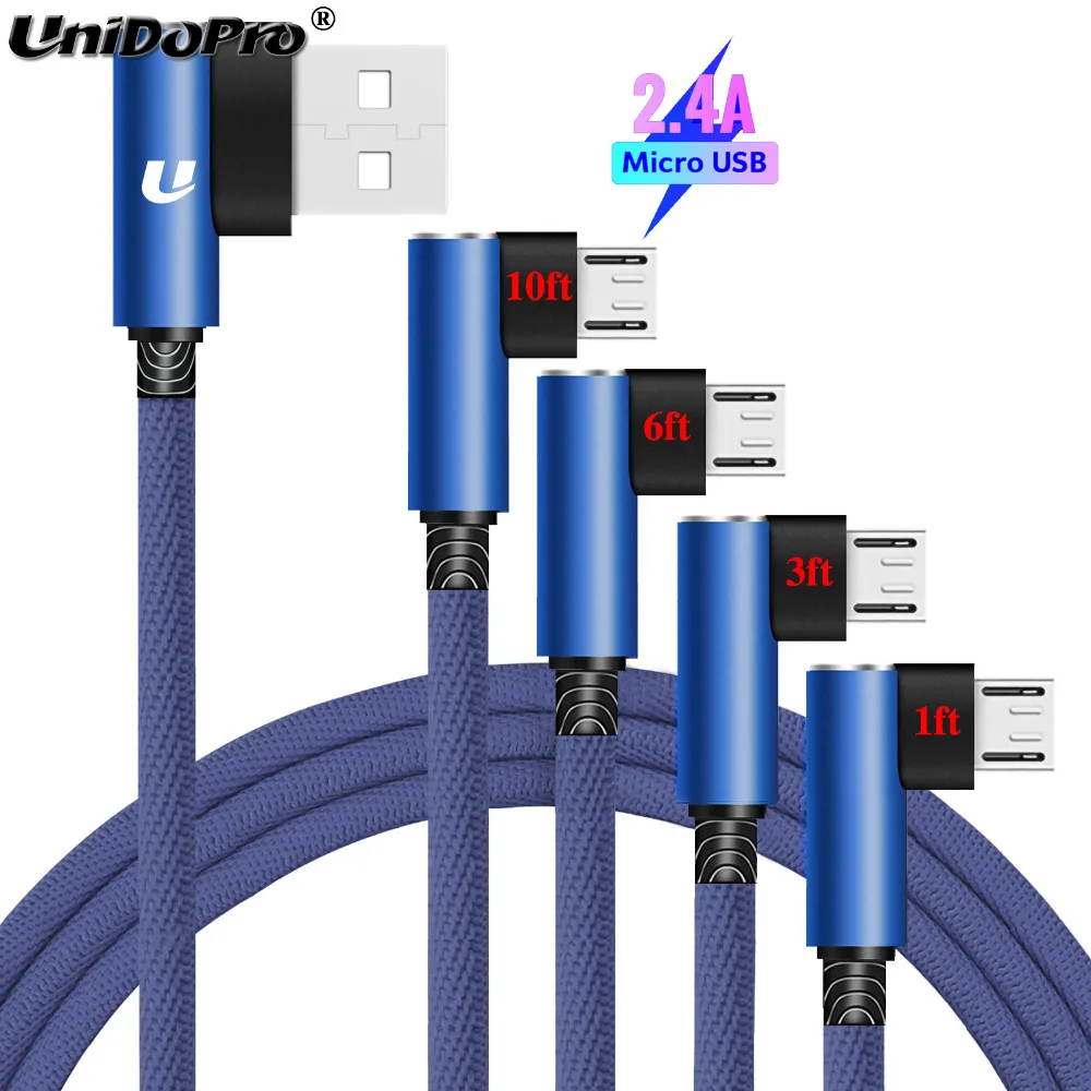 Кабель для быстрой зарядки Micro USB 2.4A 90 градусов Huawei Honor 20i 8S 8A Pro 8C 8X Max 7X 7A 7C P Smart Xiaomi