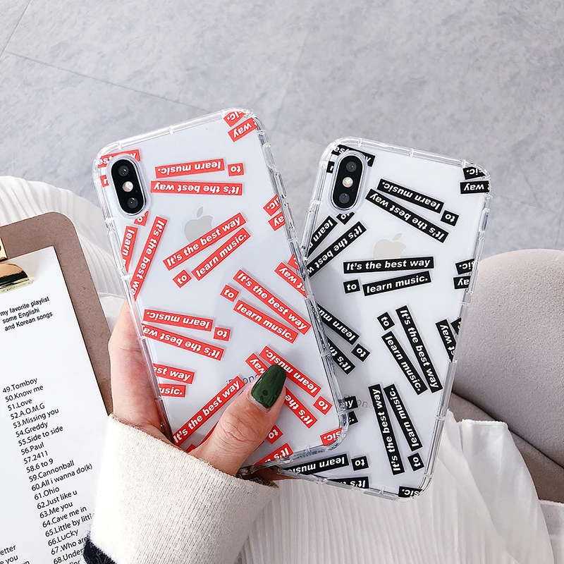 

Funda iPhone 7 Case It's the best way to learn music Capa for iphone 6 6S 7 8 Plus X XR XS Max Soft TPU Cover Drop protection