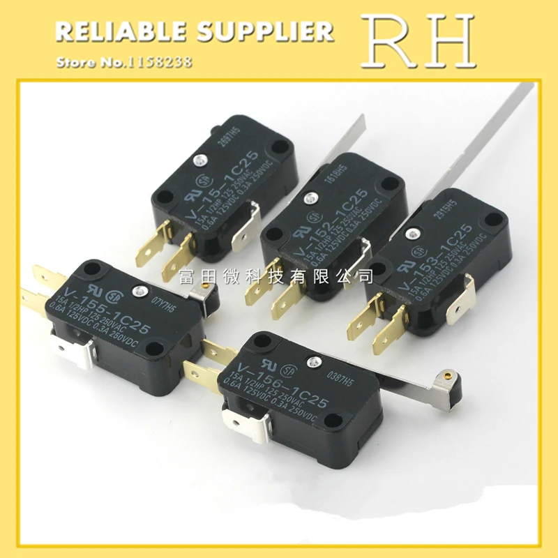 

5PCS/lot V-15-1C25 V-152-1C25 V-153-1C25 V-155-1C25 V-156-1C25 Micro Switch
