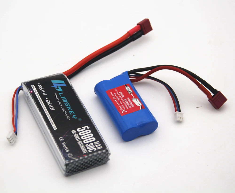 2 шт. Новая версия Rc Lipo батарея 2S 7,4 V 5000mah 30C Max 60C для Wltoys 12428 12423 1:12 RC автозапчасти