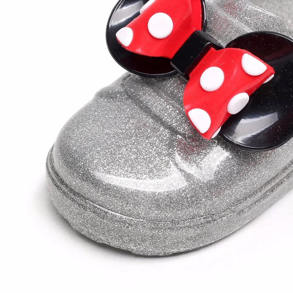 Melissa 2018 Микки большой бант прозрачные сандалии для обувь для девочек детей сандалии дышащие сандалии для девочек спортивная обувь