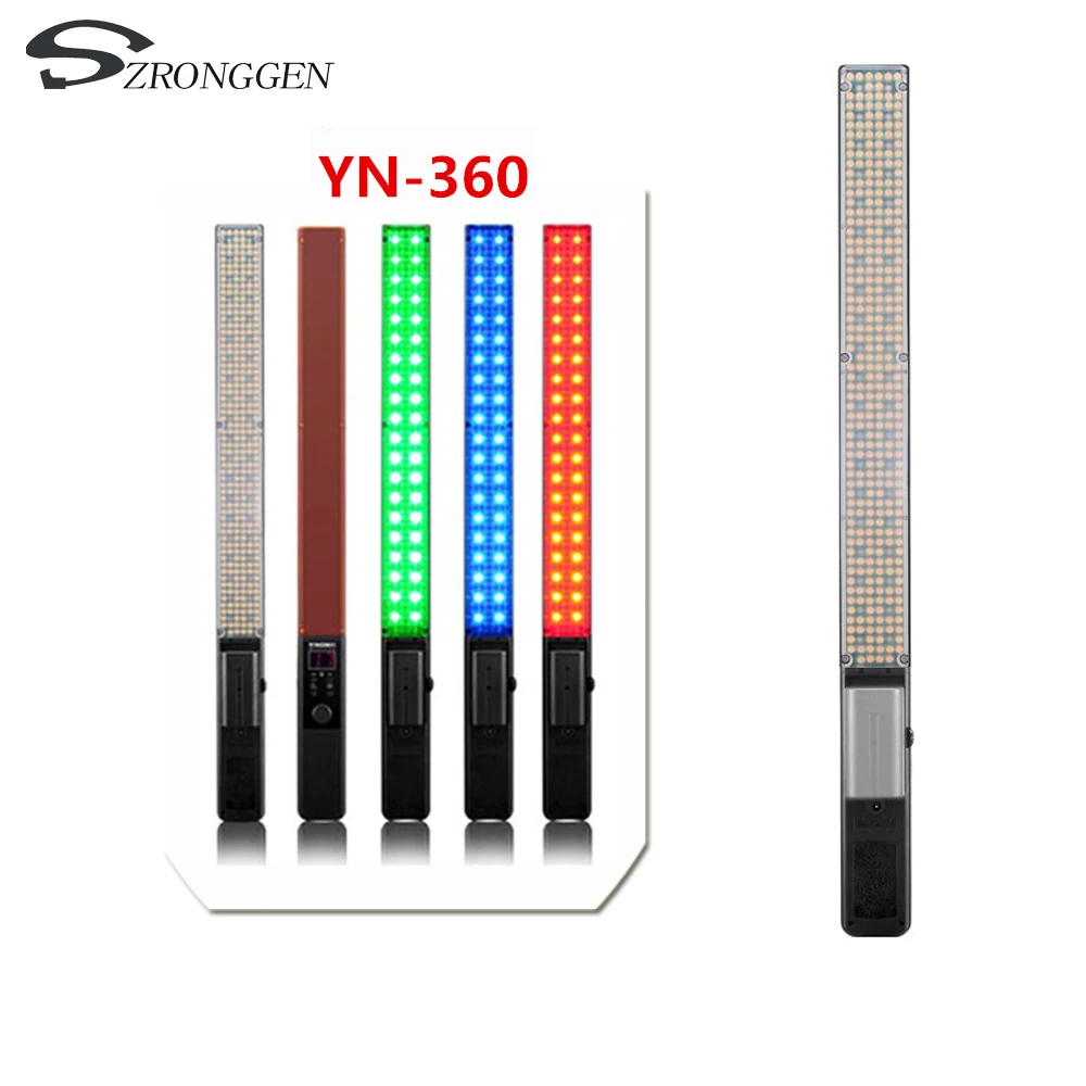 Ручной светодиодный светильник Yongnuo YN360 для видео профессиональный 3200K 5500K RGB