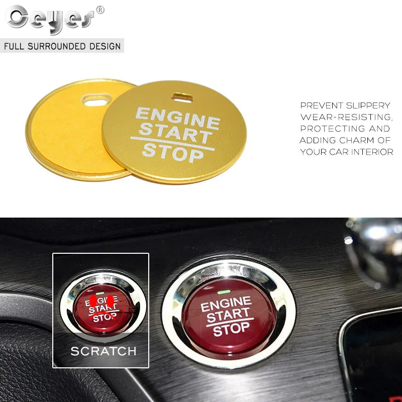 Car Start Engine Button Key Ring for CIVIC (27)