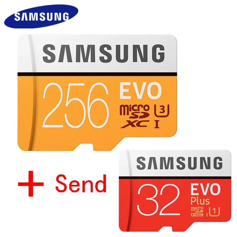 SAMSUNG Micro SD Card Class10 U3 4K 256G and U1 32Gb 98Mb/s Flash TF