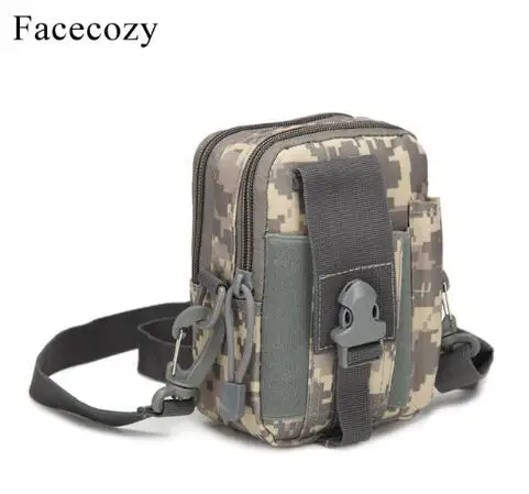 Facecozy, Мужская камуфляжная сумка для альпинизма, тактические карманы, водонепроницаемый пояс, поясные сумки, нейлоновая сумка для телефона, кошелек, спортивные походные сумки - Цвет: ACU Camo