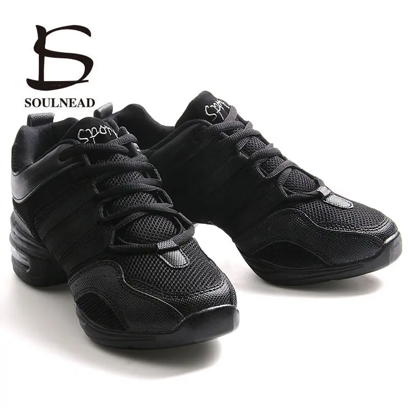 Soft Outsole Woman's Breath Jazz Hip Hop Shoes Sports Feature Dance Sneakers White Black Girls Modern Dance Shoes Practice Shoes Soft Outsole Woman's Breath Jazz Hip Hop Shoes Sports Feature Dance Sneakers White Black Girls Modern Dance Shoes Practice Shoes
