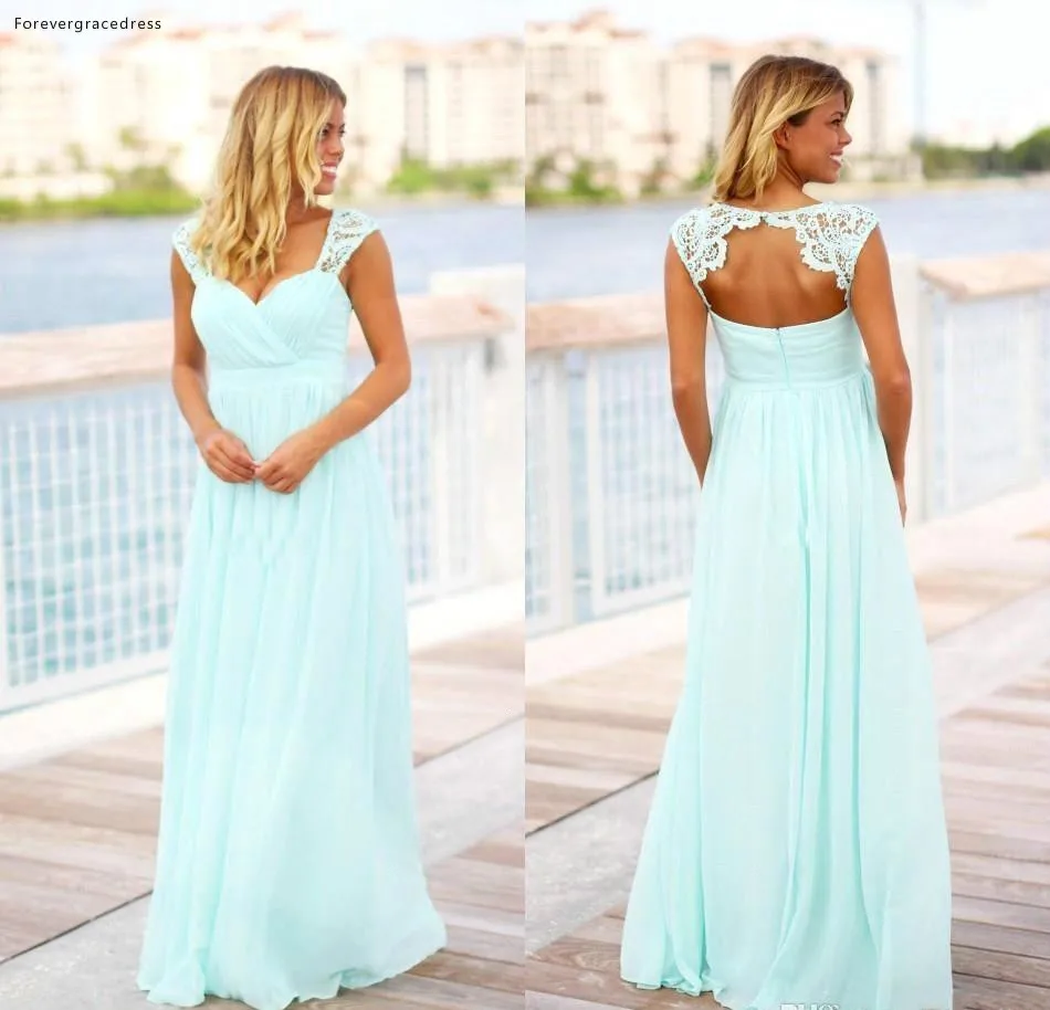 Cheap Vintage Mint Green Bridesmaid Dresses Cheap Country Long Floor Length Beach Backless Pregnant Maid oF Honor Dress For Maternity BC1480  92 (2)