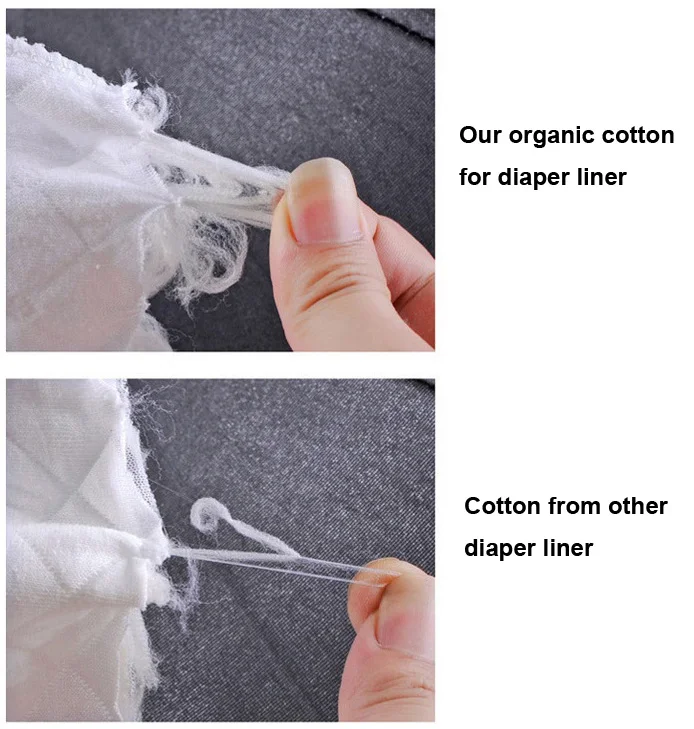 Prefold organic eco cotton reusable diaper liners baby diapers inserts washable lot 6 layers newborn nappy 5pcs