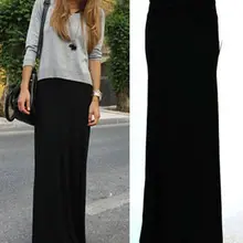 WBCTW 6XL 7XL длинные Модальные Юбки Falda Большие размеры черные складные юбки с высокой талией до пола Джерси длинные макси юбки