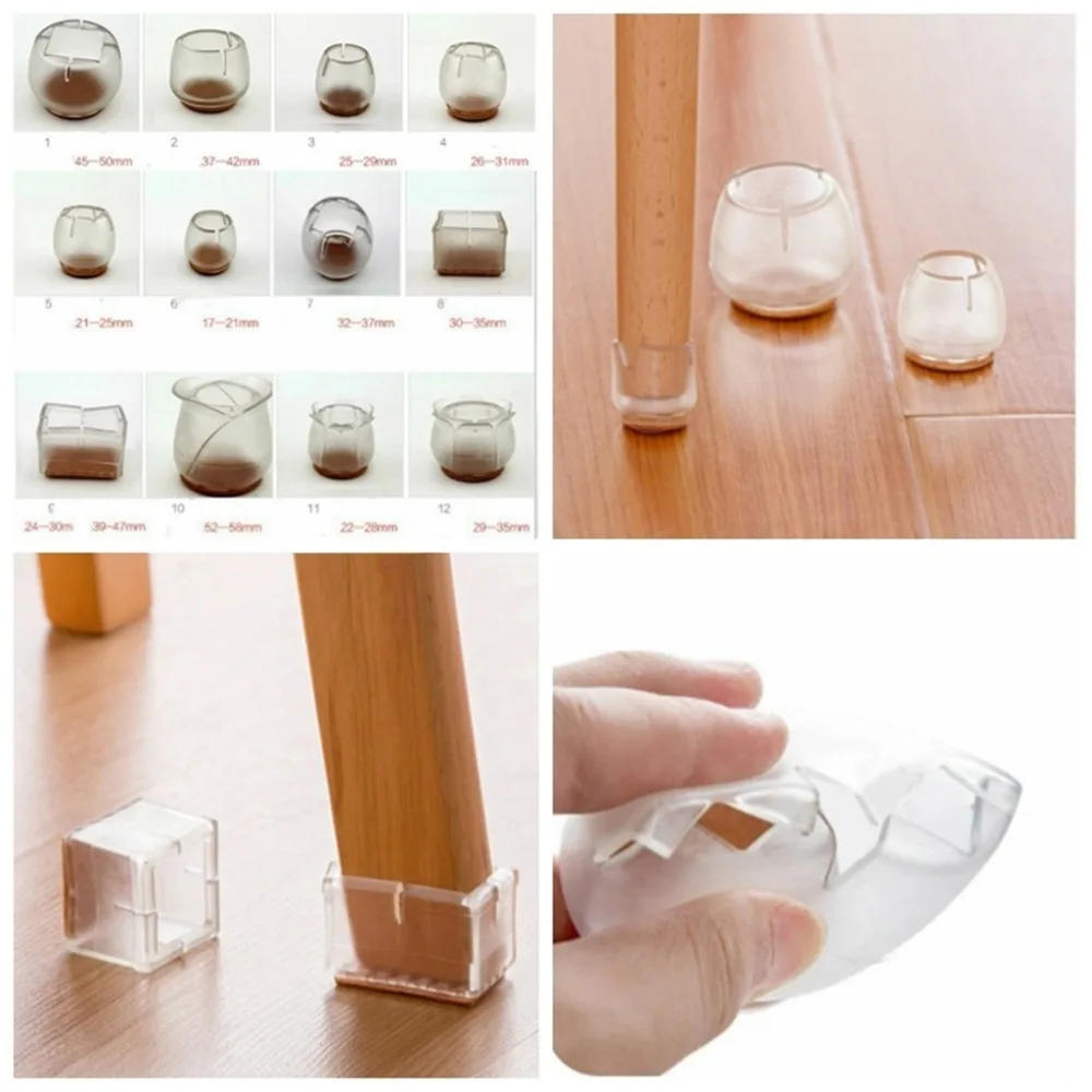 

Table Furniture Foot Caps Thickening Pads Floor Protectors Chair Leg Cover