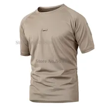 Мужская солдатская Боевая тактическая футболка военная сила камуфляжная футболка с коротким рукавом камуфляжные армейские походные рубашки S-5XL