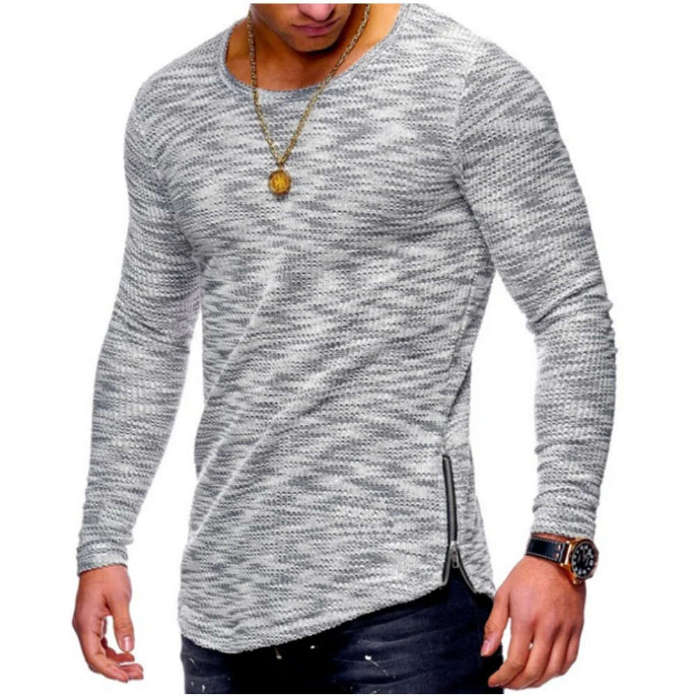 2019 Summer Men T Shirt Casual Long Sleeve Slim Men'S Round Neck Tops Tees Stretch T-Shirt Mens Clothing Chemise Homme 3XL 2019 Summer Men T Shirt Casual Long Sleeve Slim Men'S Round Neck Tops Tees Stretch T-Shirt Mens Clothing Chemise Homme 3XL