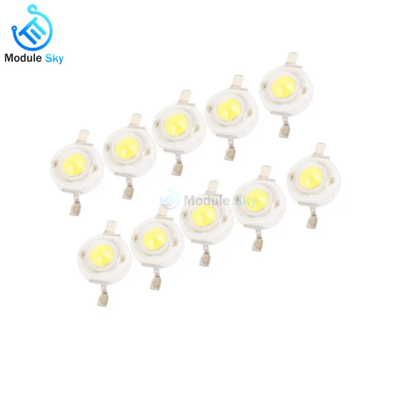 20 PCS 1W Led Chip High Power LED Beads 100-110LM White NEW