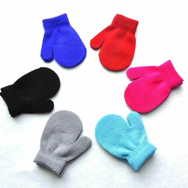 Новинка; детские вязаные перчатки детские волшебные перчатки для детей Детские эластичные вязаные зимние теплые j2