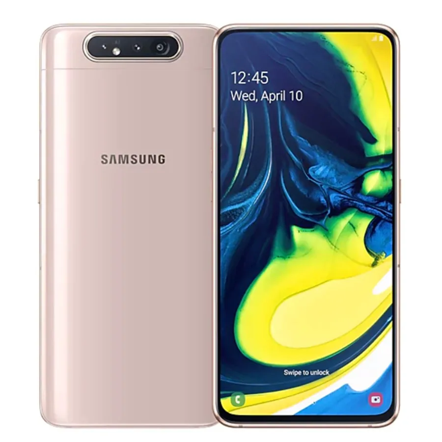 Samsung Galaxy A80 A8050, 8 ГБ ОЗУ, 128 Гб ПЗУ, две sim-карты, четыре ядра, 6,7 дюйма, вращающаяся Тройная камера Snapdragon 730, NFC, 3700 мА/ч, сотовый телефон