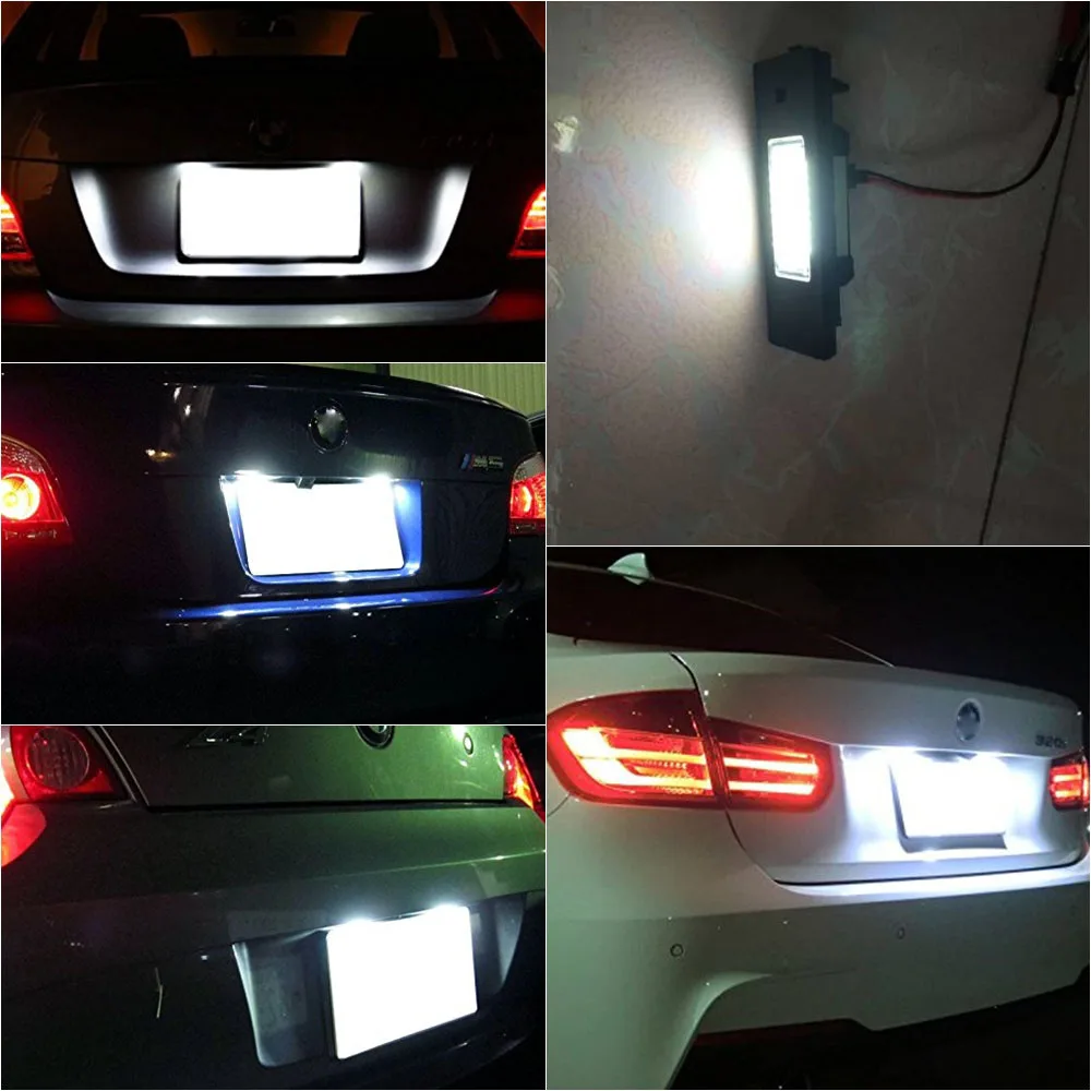 2x LED License Number Plate Light For Mini R55 R55N R60 R61 Canbus