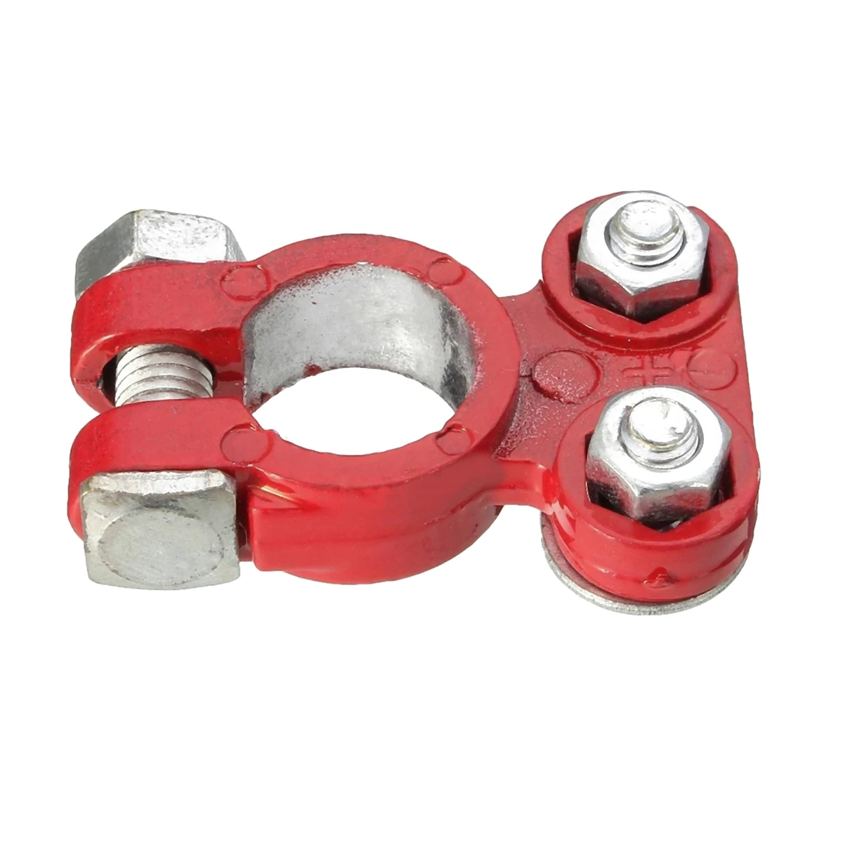 2pcs Moistureproof Car Battery Terminal Clamp  Aluminum Magnesium Positive & Nagative Clips