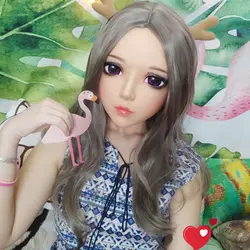 (Yan-07) Женский милая девушка смолы половина головы кигуруми маска с BJD средства ухода для век косплэй японского аниме роль маска Лолиты Crossdress