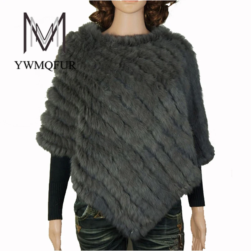 

Natural rabbit fur poncho winter 2015 women new fashion knit genuine cloak fur shawl, wholesale and retail with free shipping