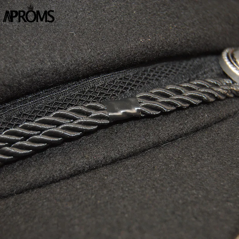 High Street Fashion 2017 Black Hat Women Casual Rope Flat Cap Elegant Autumn Winter Festivals Outfit 90s Girls Warm Beret Hat