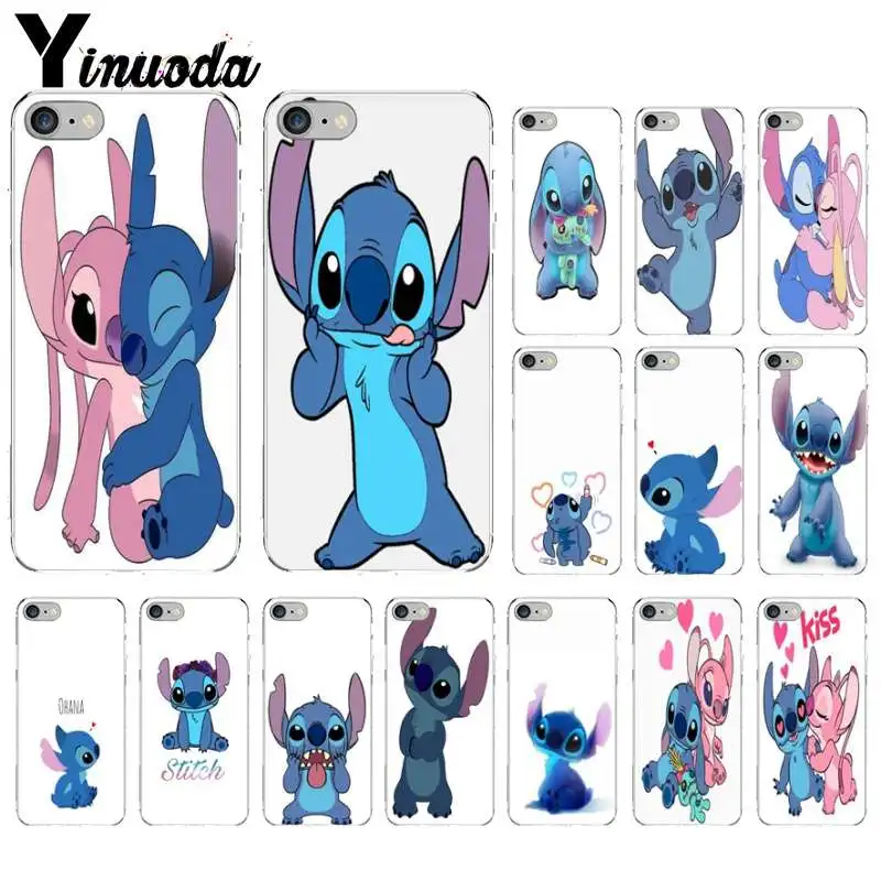 

Yinuoda Cute funny Stitch Emoji Pattern Soft Rubber Transparent Phone Case for iPhone 5 5Sx 6 7 7plus 8 8Plus X XS MAX XR